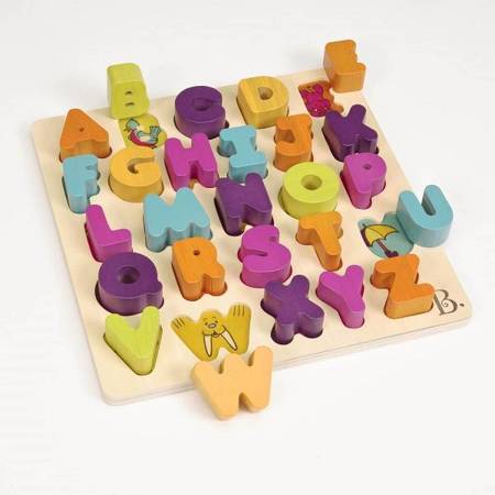 B.Toys: Drewniane puzzle LITERKI