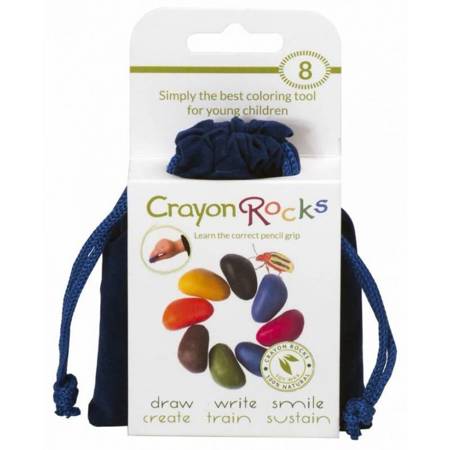 Crayon Rocks - Kredki w aksamitnym woreczku 8szt